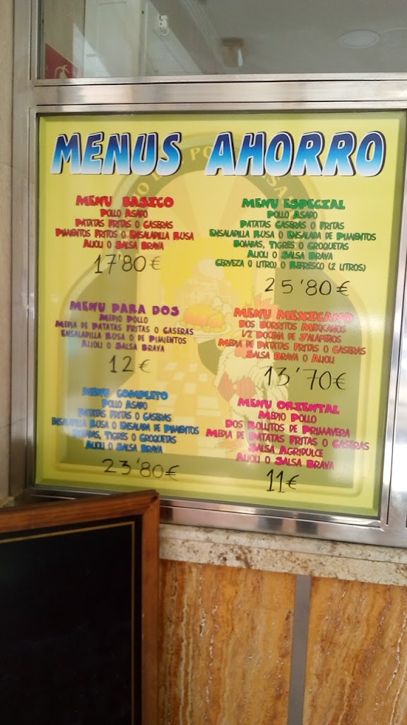 Pollos Asados "Palacio del Pollo Asado" — Carta