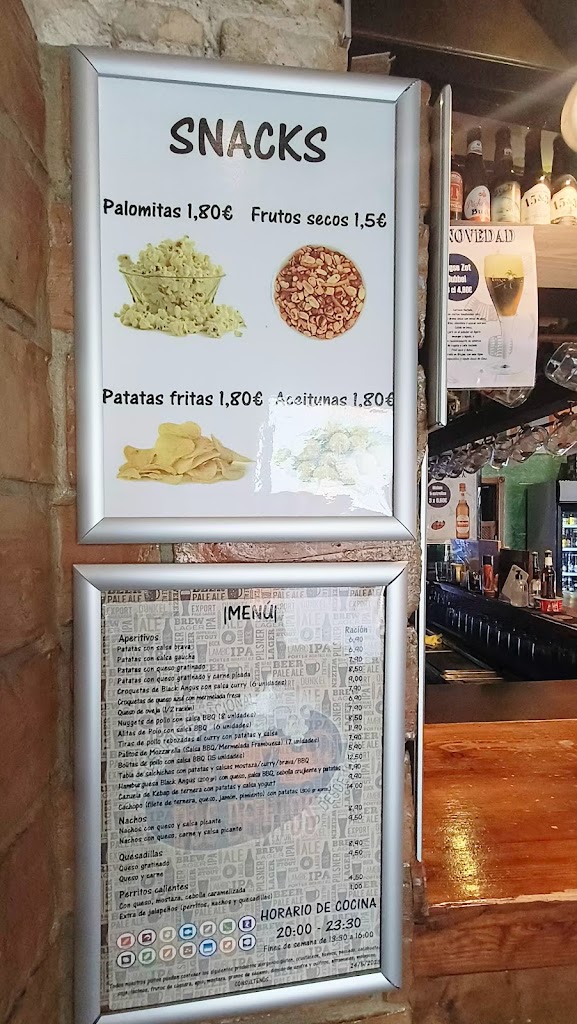 Los Dos Deditos cerveceria internacional — Carta