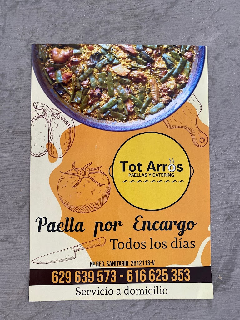 Tot Arros Paellas a Domicilio y Catering — Carta