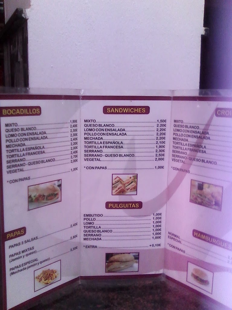 Cafeteria Dona Carmen — Carta