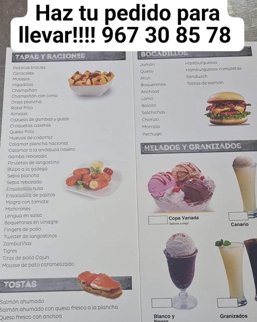 BAR KASIANO — Carta