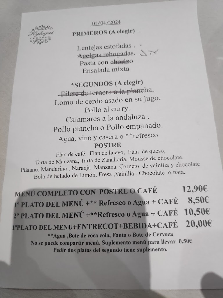 Hylogui Leganes — Carta