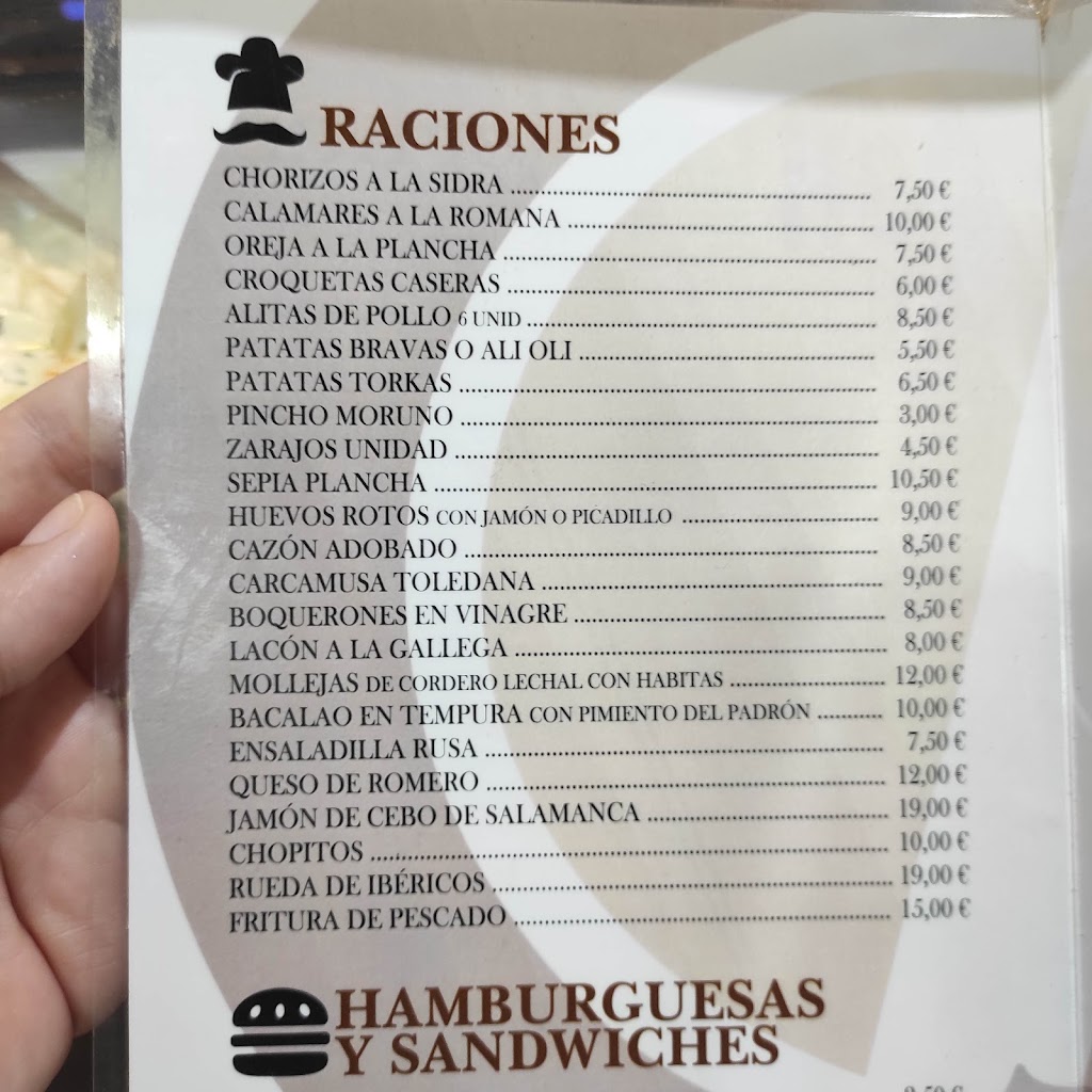Restaurante Las Torkas — Carta