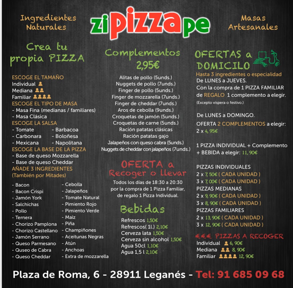 Zipizzape Leganes — Carta