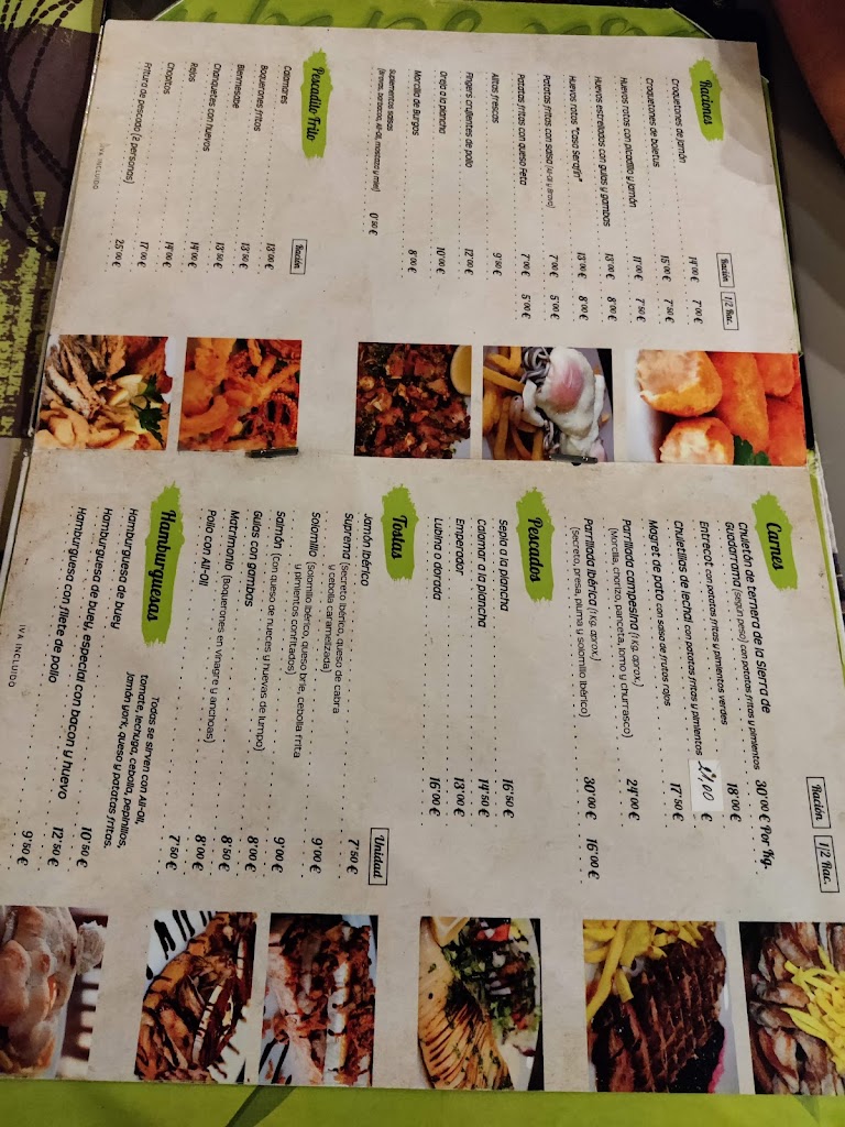 Restaurante Casa Serafin — Carta