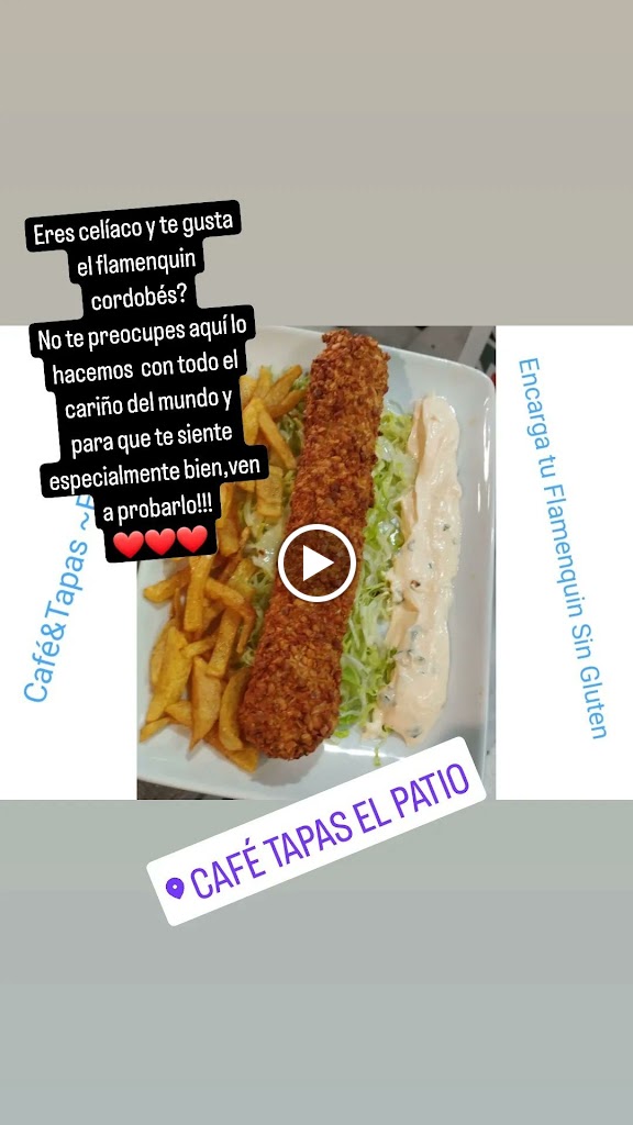Cafe y Tapas EL PATIO Las Gabias Granada — Carta