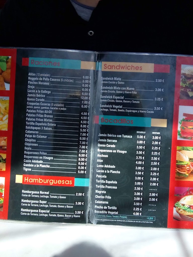 Cafeteria Venecia — Carta