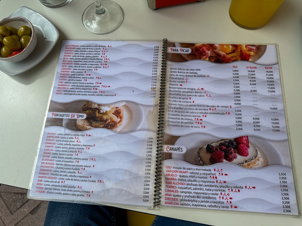 Restaurante La Bodeguiya — Carta