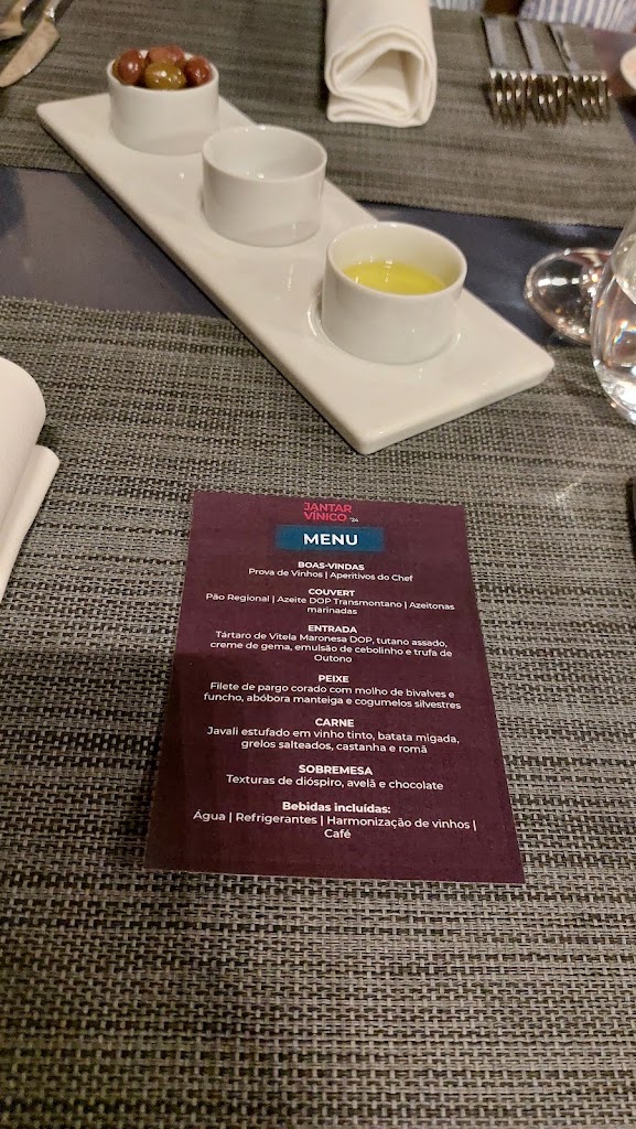 Restaurante Cais da Villa — Carta