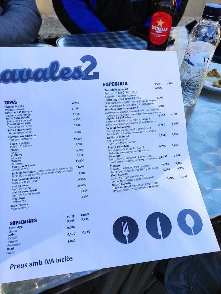 Cafeteria Franfurt Los Chavales 2 ("La Bodeguilla") — Carta