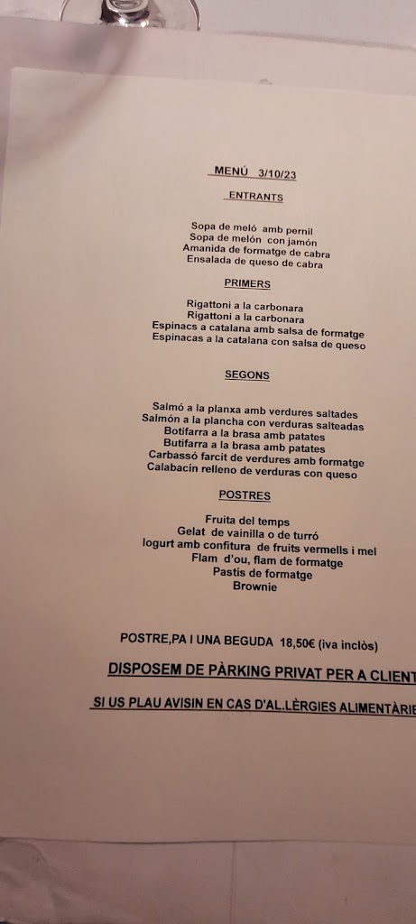 Restaurant DO — Carta