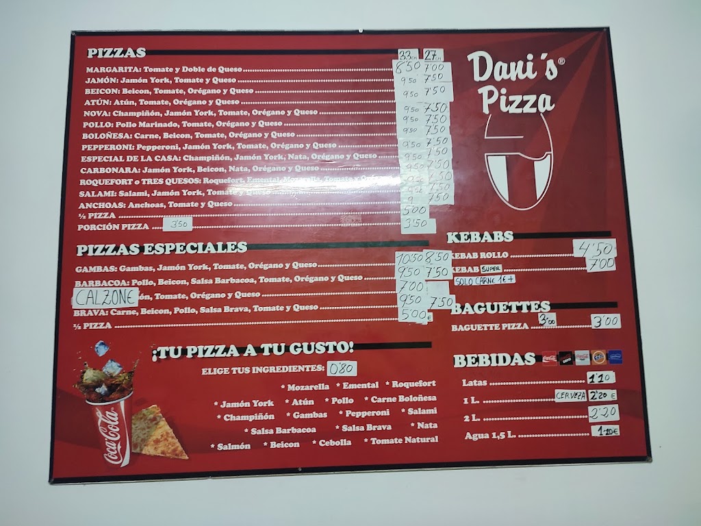 Dani'S Pizzas — Carta