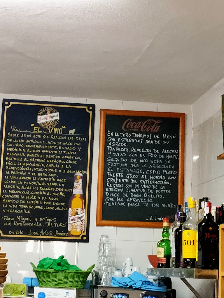 Taberna El Toro — Carta