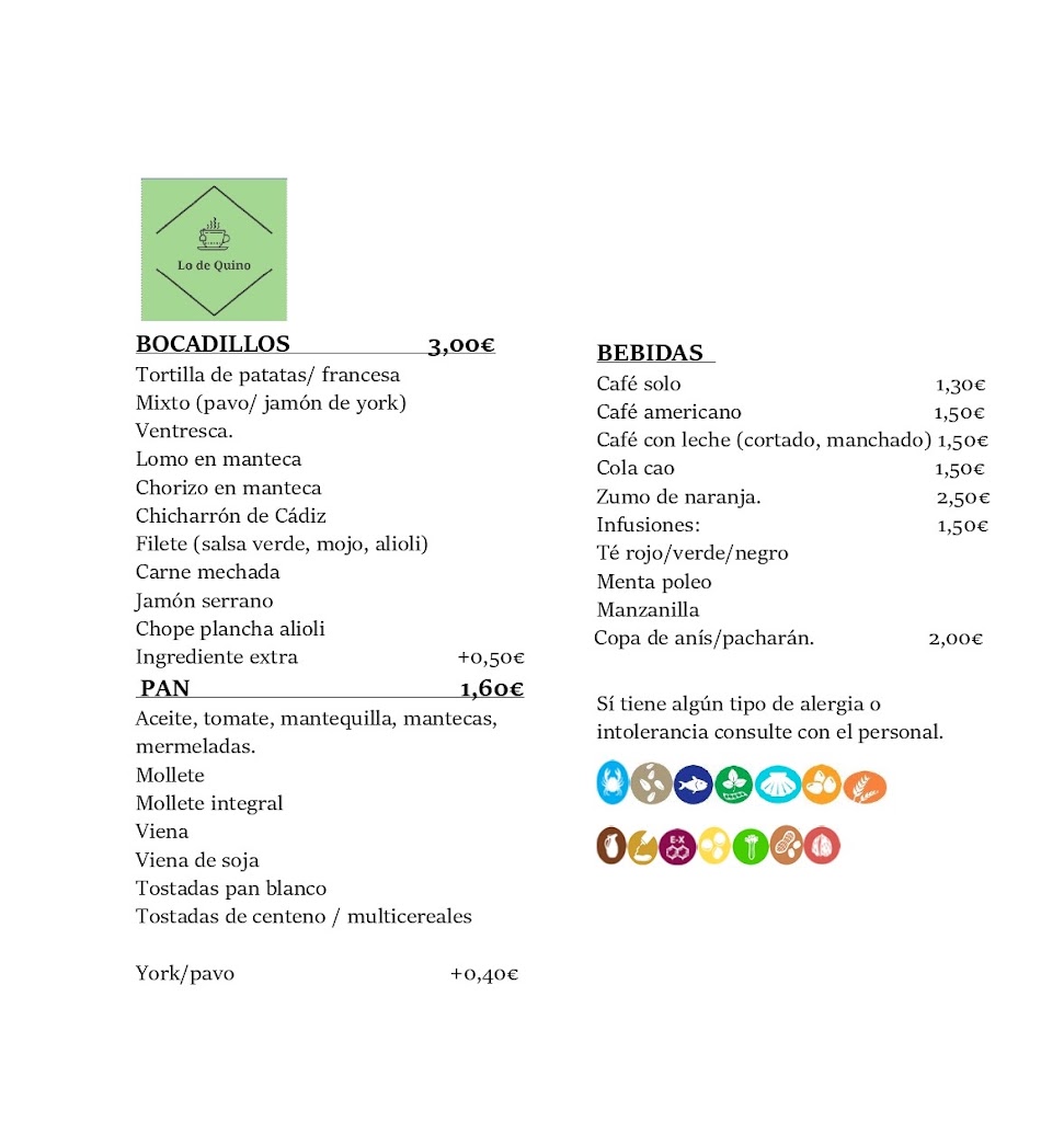 Bar Cafeteria "Lo de Quino" — Del propietario