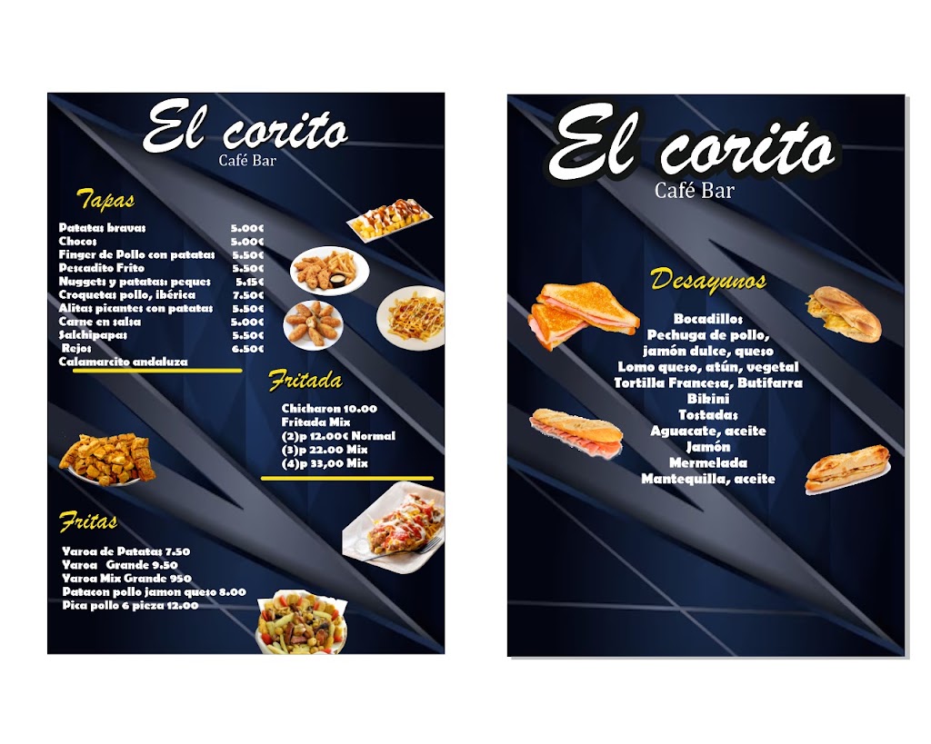 El Corito Cafe Bar — Carta