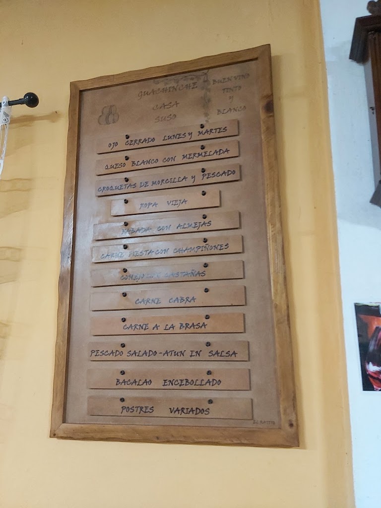 Bodegon Guachinche Suso — Carta