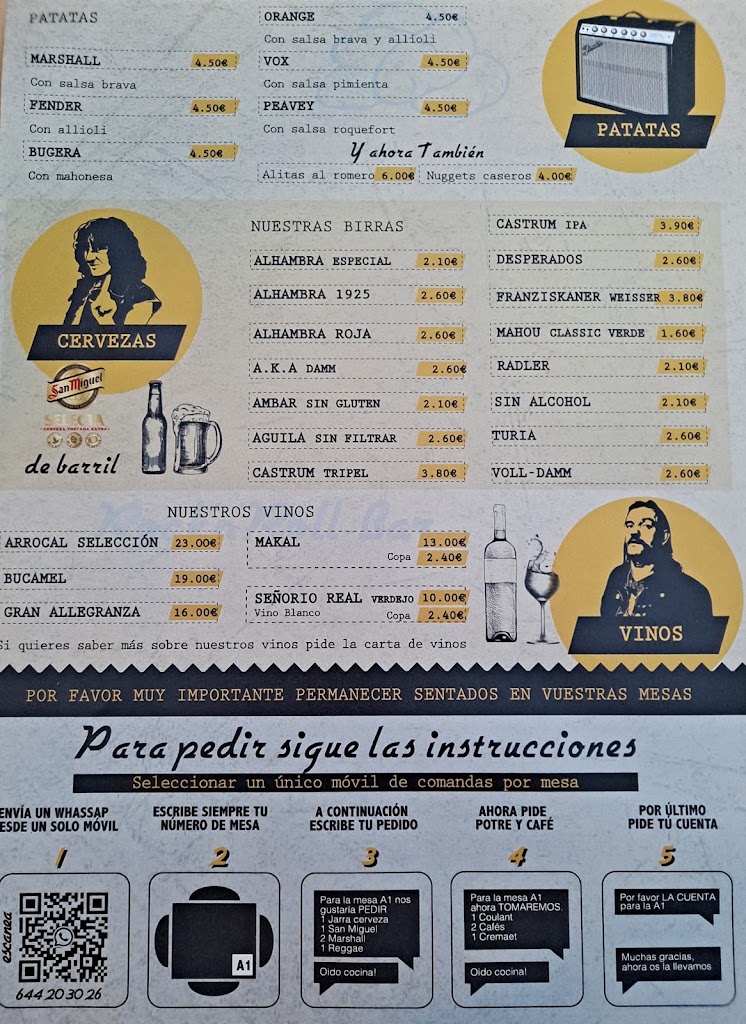 Durango Cafe Bar Pucol — Carta