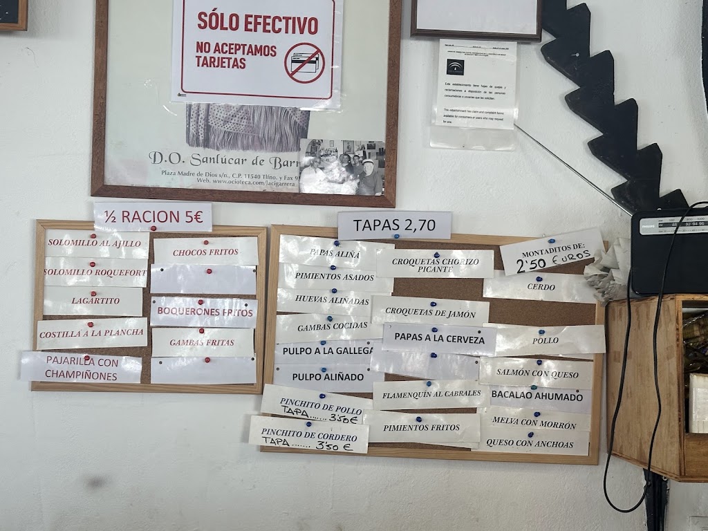 Restaurante La Tapa — Carta