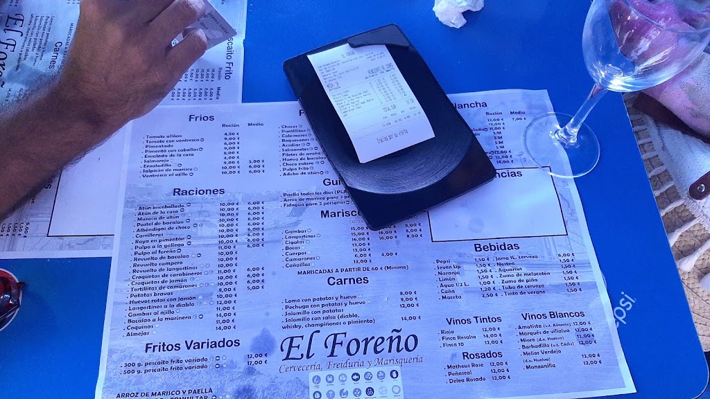 Cerveceria Marisqueria El Foreno — Carta