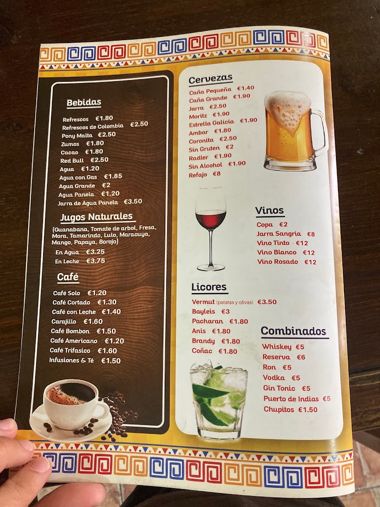LA TASCA /COLOMBIANITA — Carta