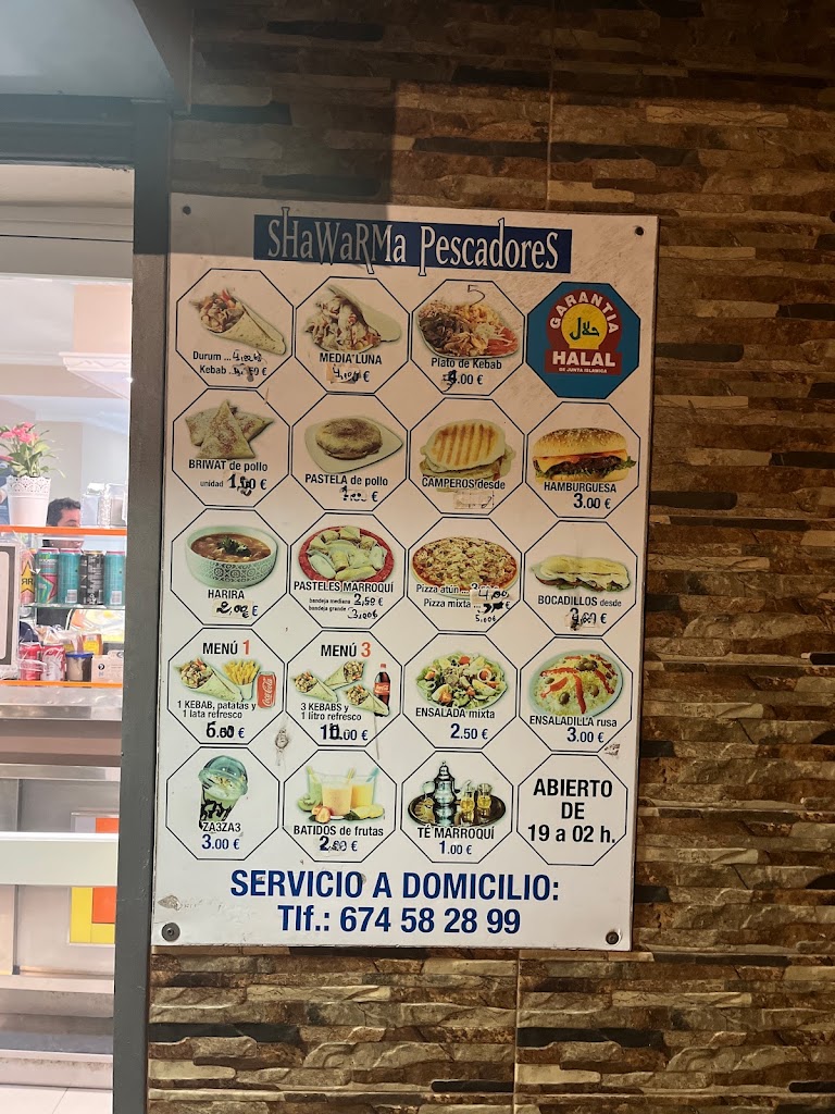 Kebab-Cafeteria Redouan-Ana — Carta