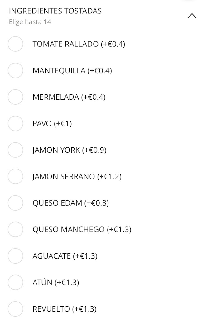 Asambra. Bar de Tapas — Carta