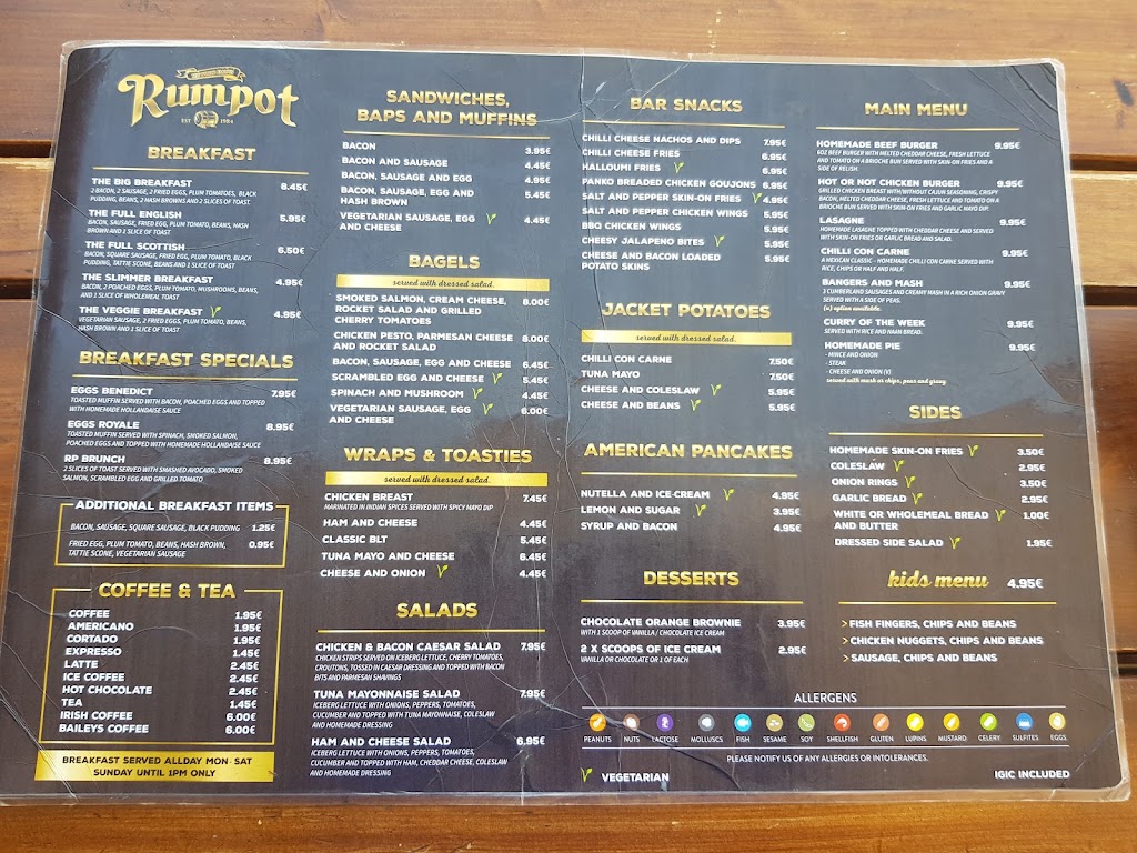 The Rumpot Tenerife — Carta