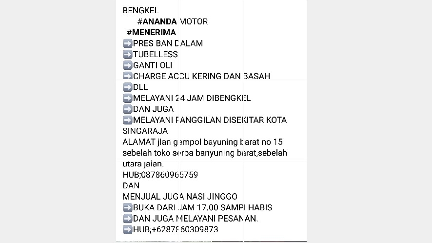 Bengkel ananda Motor