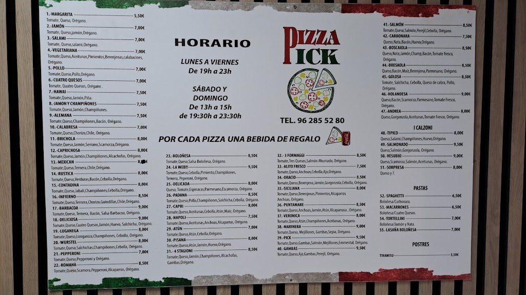Pizza pick 2 — Carta