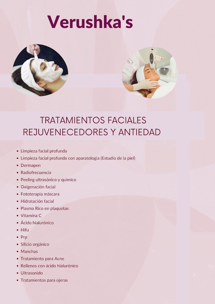 Verushka's salon de belleza y medicina estetica — Carta