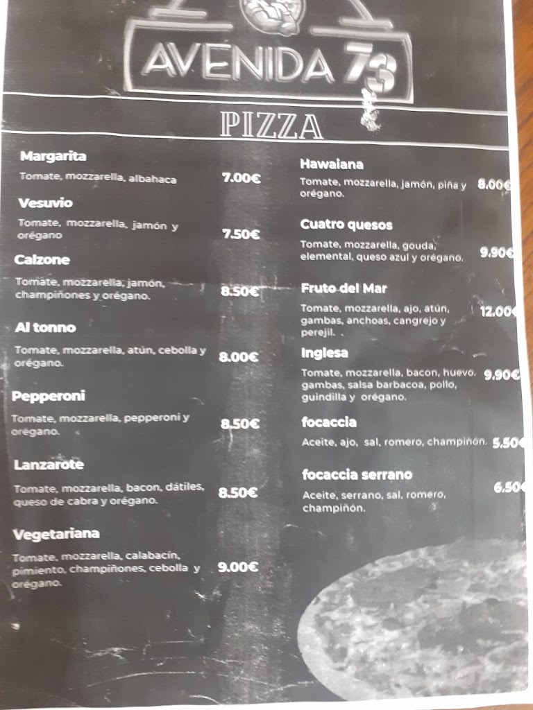Avenida 73 — Carta