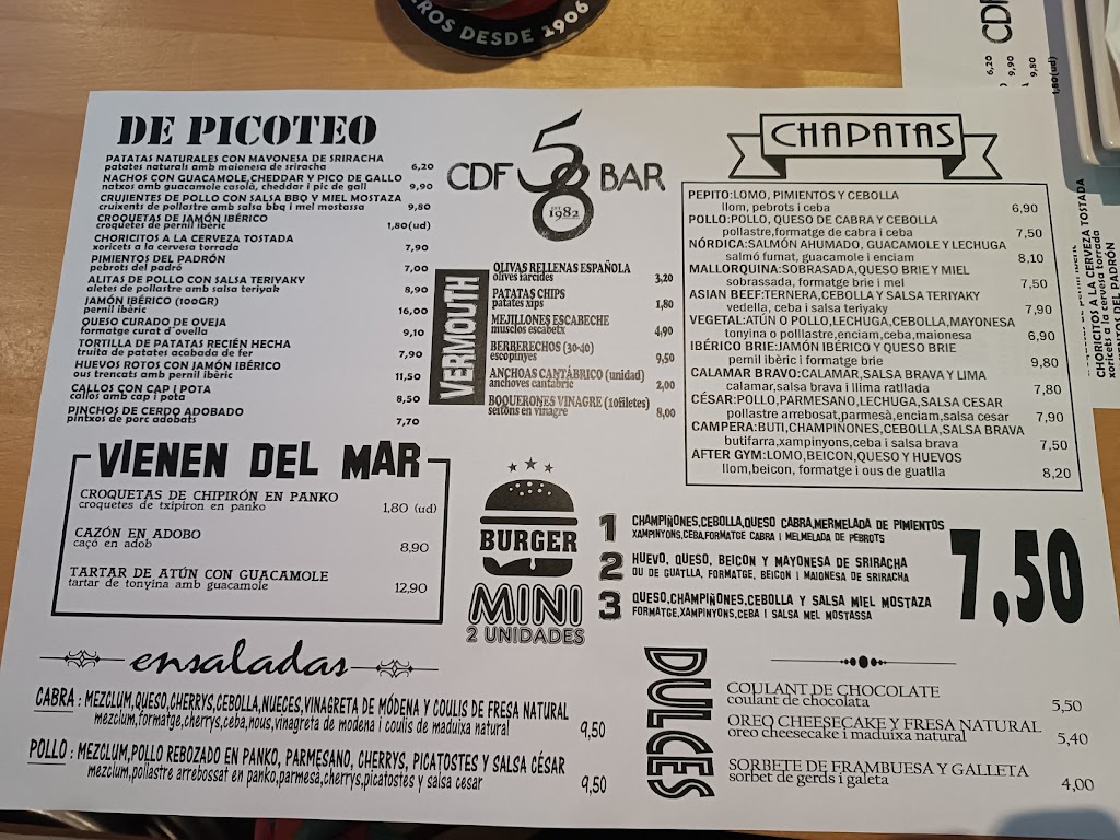 CDF 58 BAR — Carta