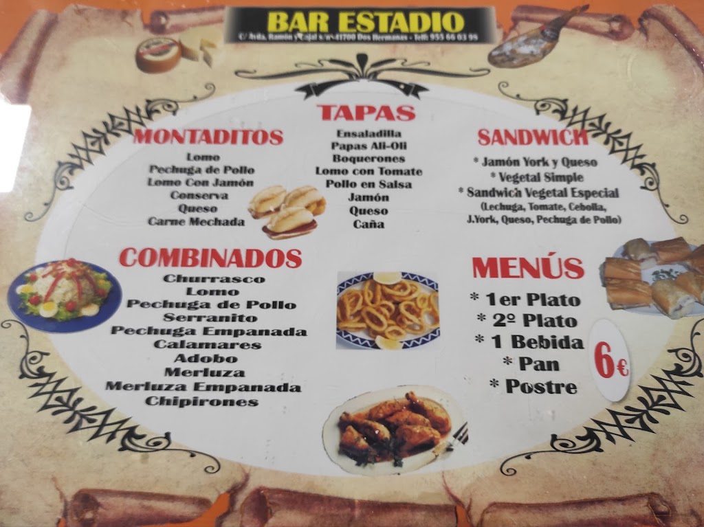 Bar Estadio — Carta