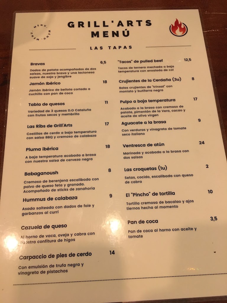 Grill'Arts — Carta