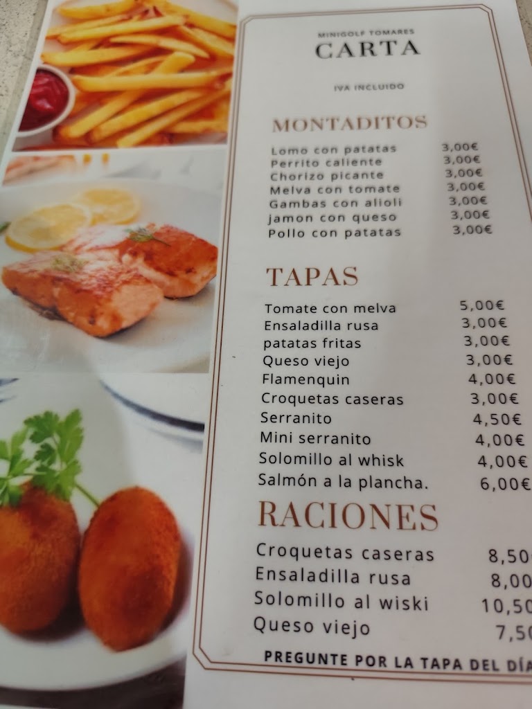 Kiosco Bar parque Feliz Rodriguez de la Fuente — Carta