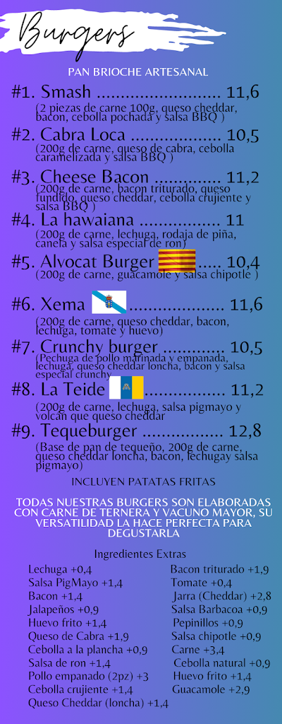 Juergabar Bistro Restaurant (Cocktail Burger) — Carta