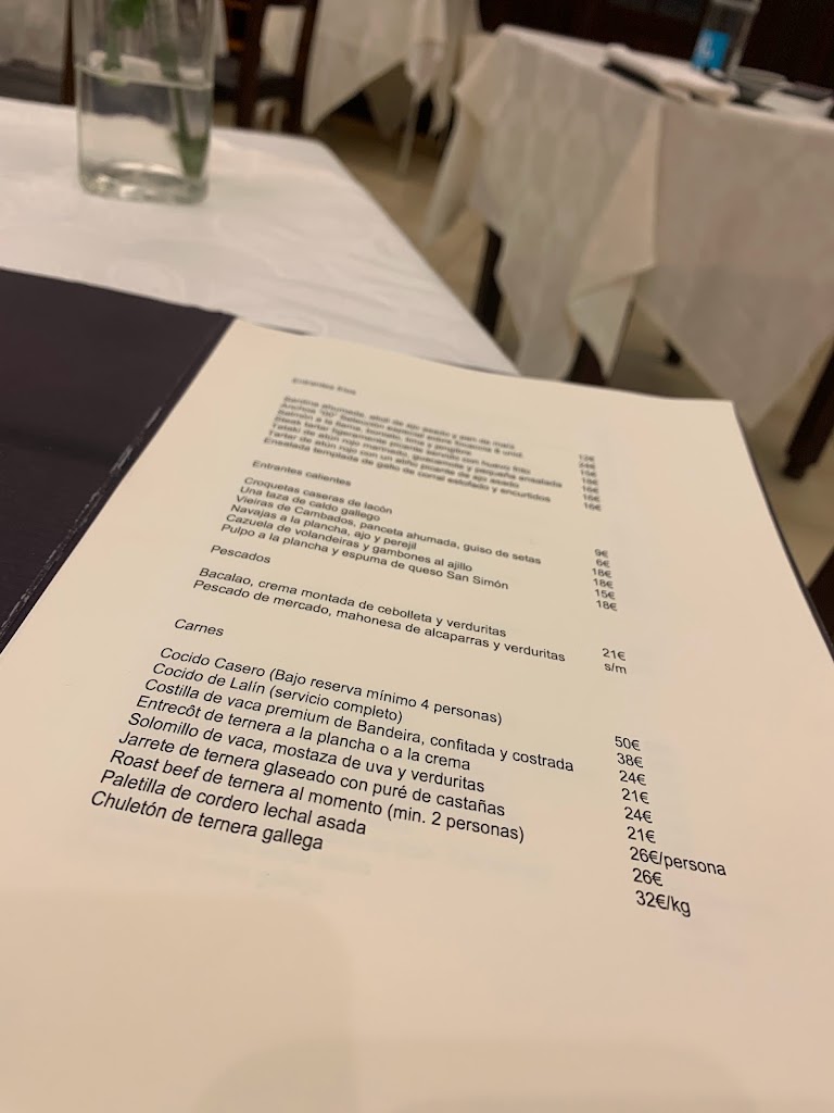 Restaurante La Molinera — Carta