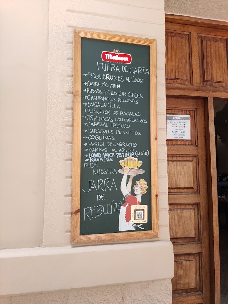 RESTAURANTE LA BULLA — Carta