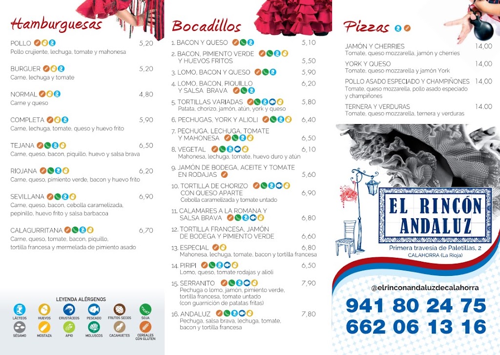 El Rincon Andaluz — Carta
