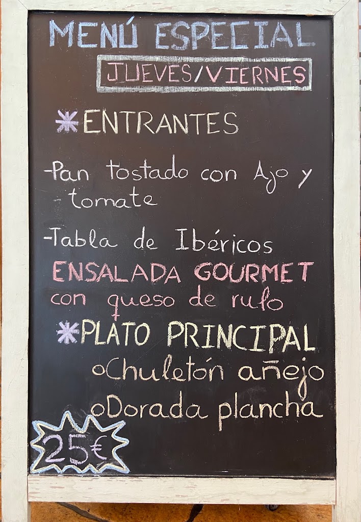 Restaurante Los Andaluces — Carta