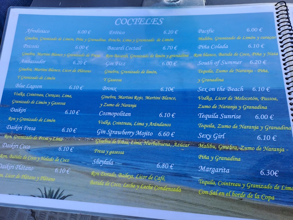 Cocteleria ALOHA — Carta