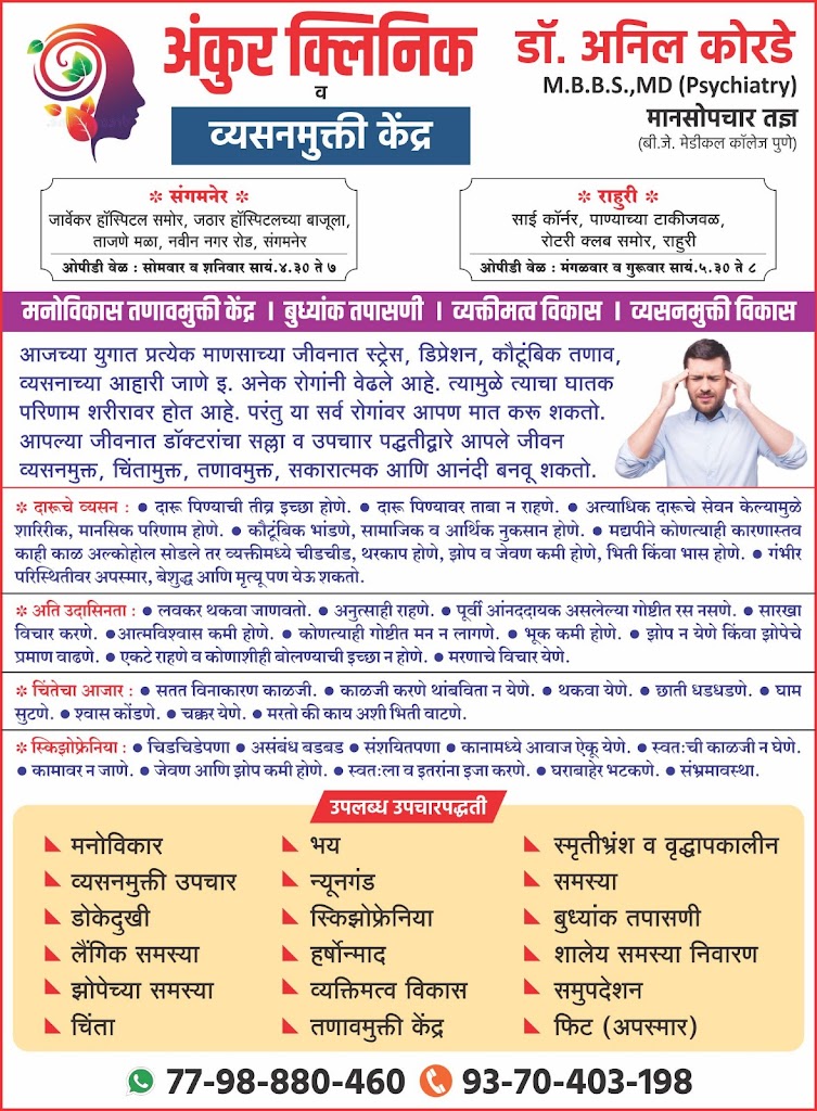 Dr. Ankur Clinic Dr Anil Psychiatrist