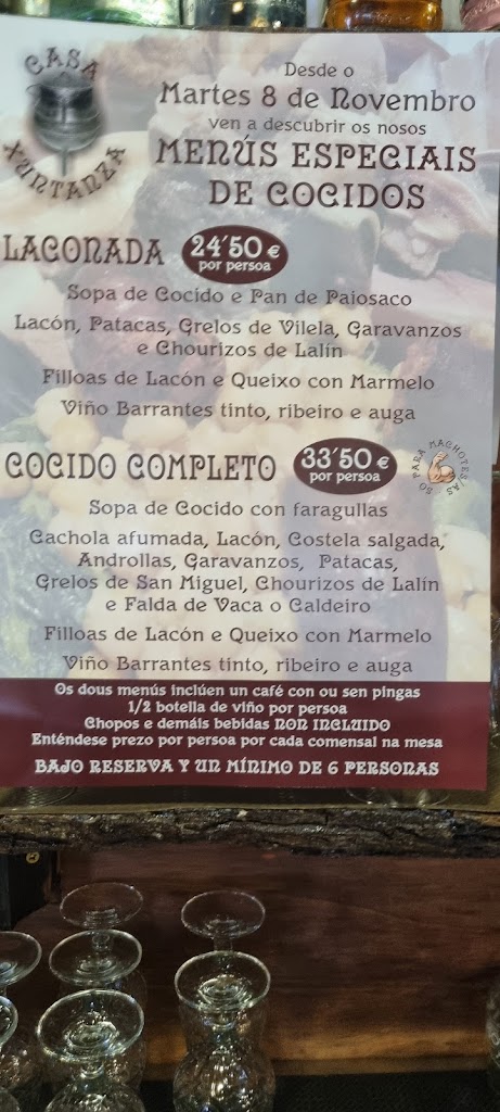 Restaurante Casa Xuntanza — Carta