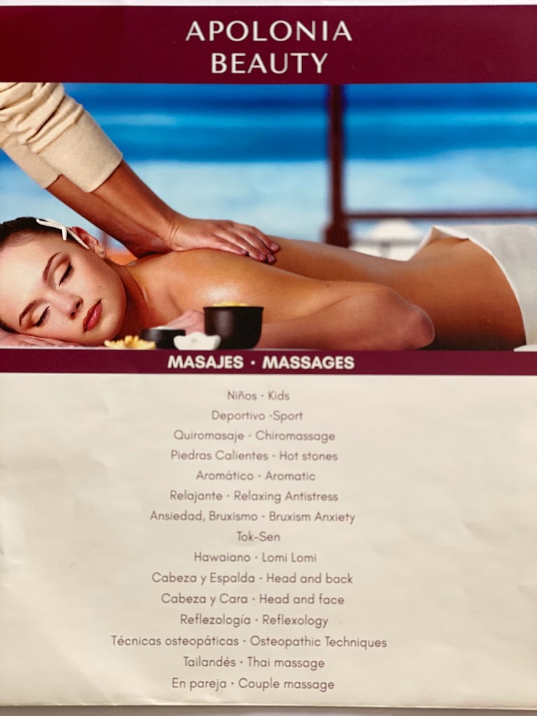 Masajes y peluqueria Apolonia — Carta