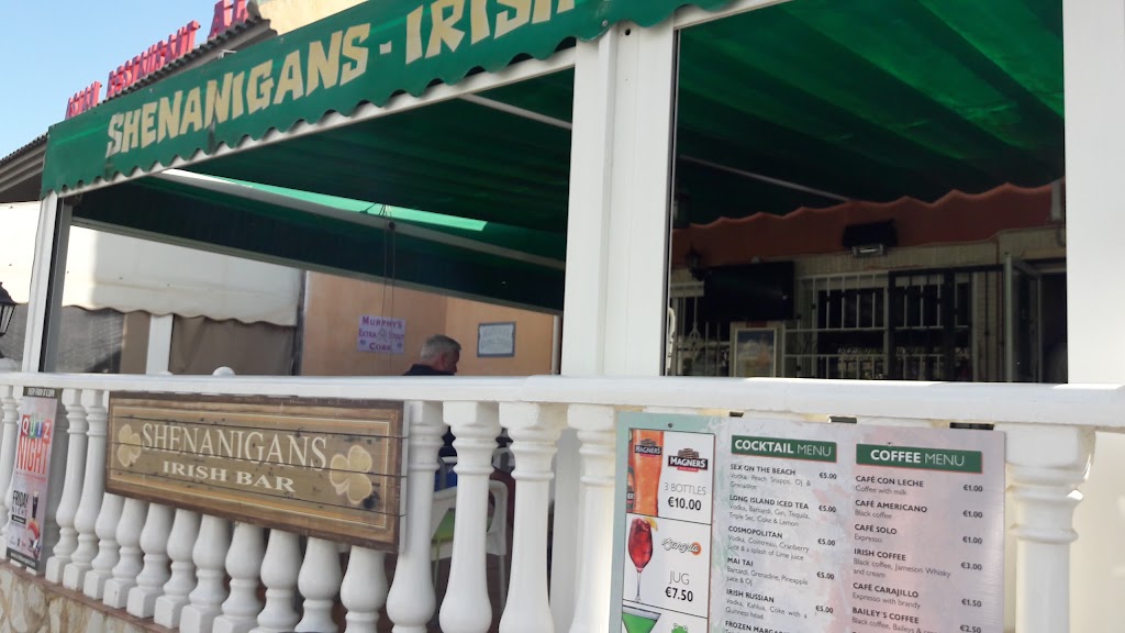 Shenanigans Irish Bar — Carta