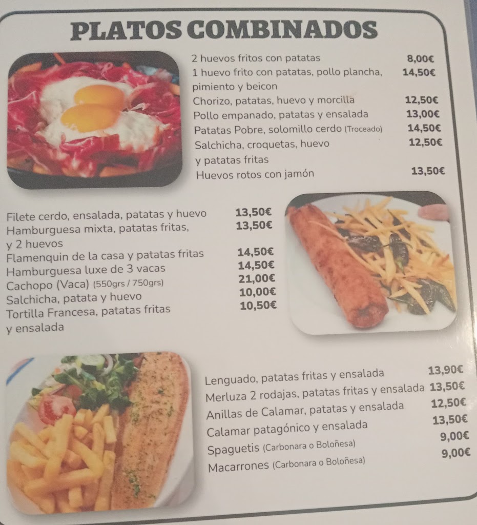Restaurante Venta El Penoncillo — Carta