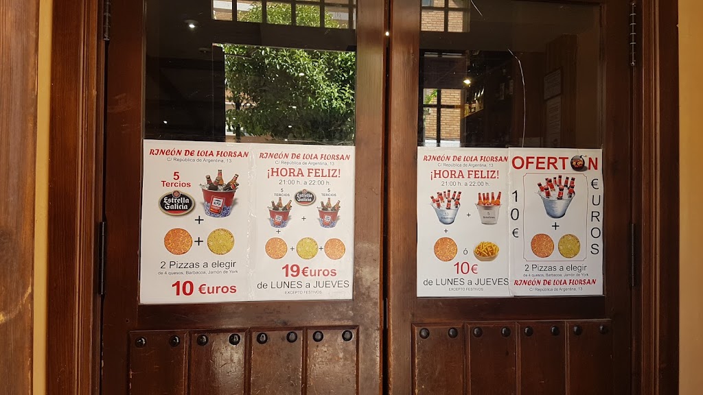 Restaurante El rincon de Lola — Carta