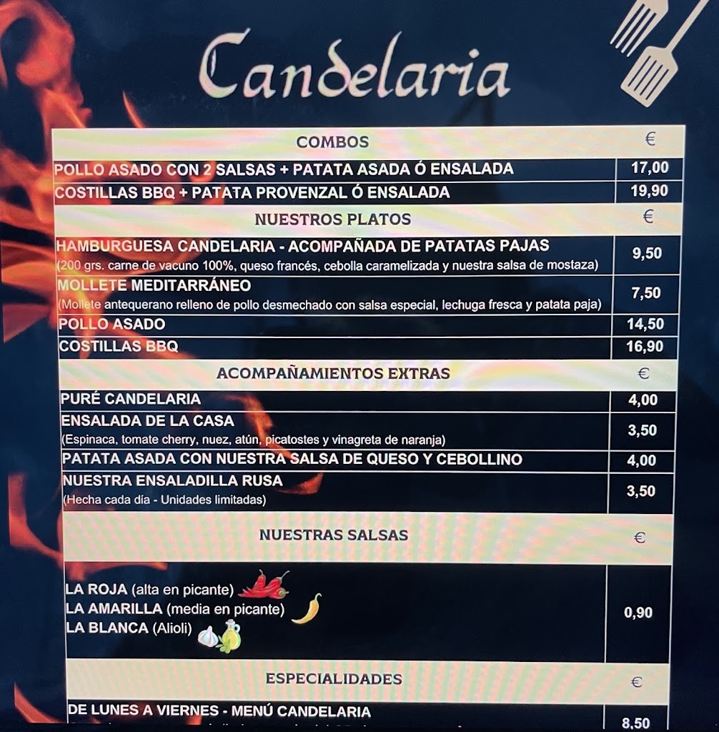 Takeaway Candelaria — Carta