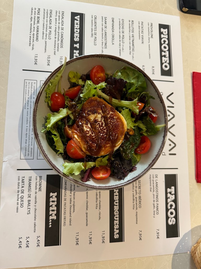 Viavai Gastrobar — Carta