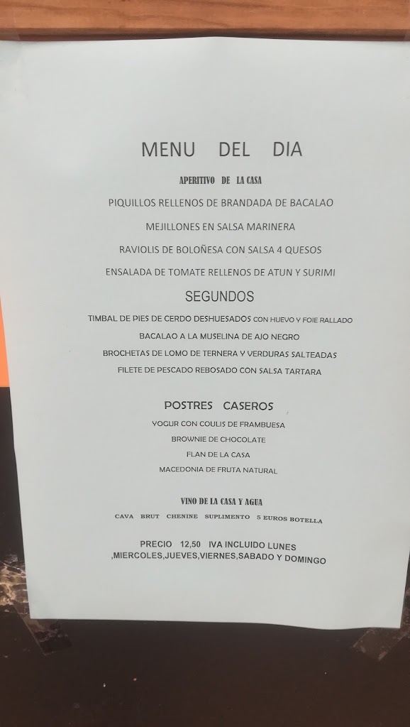 Quadrat gastrobar — Carta